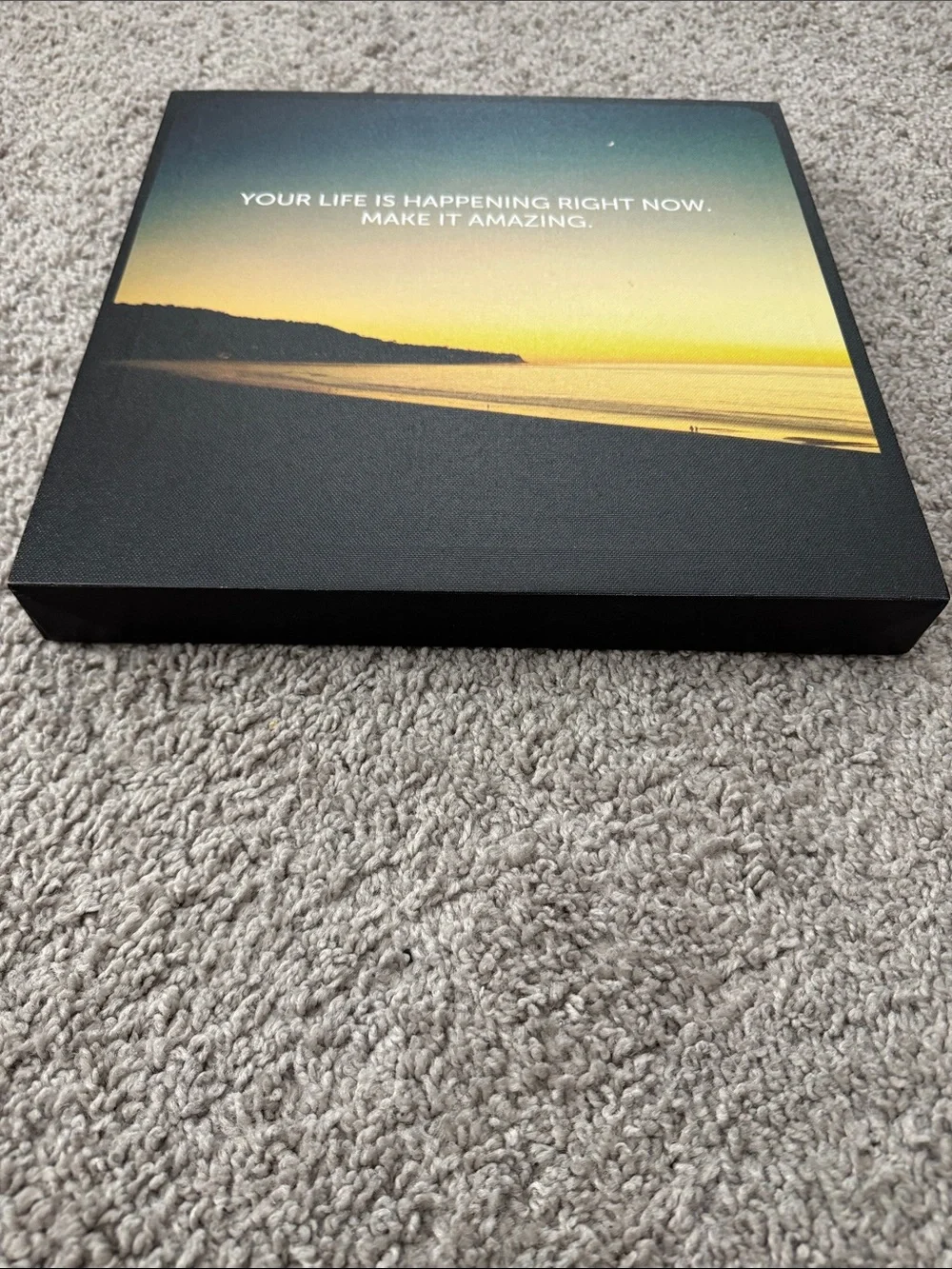 Coastal Motivational Wall Plaque - Yellow & Blue Gradient